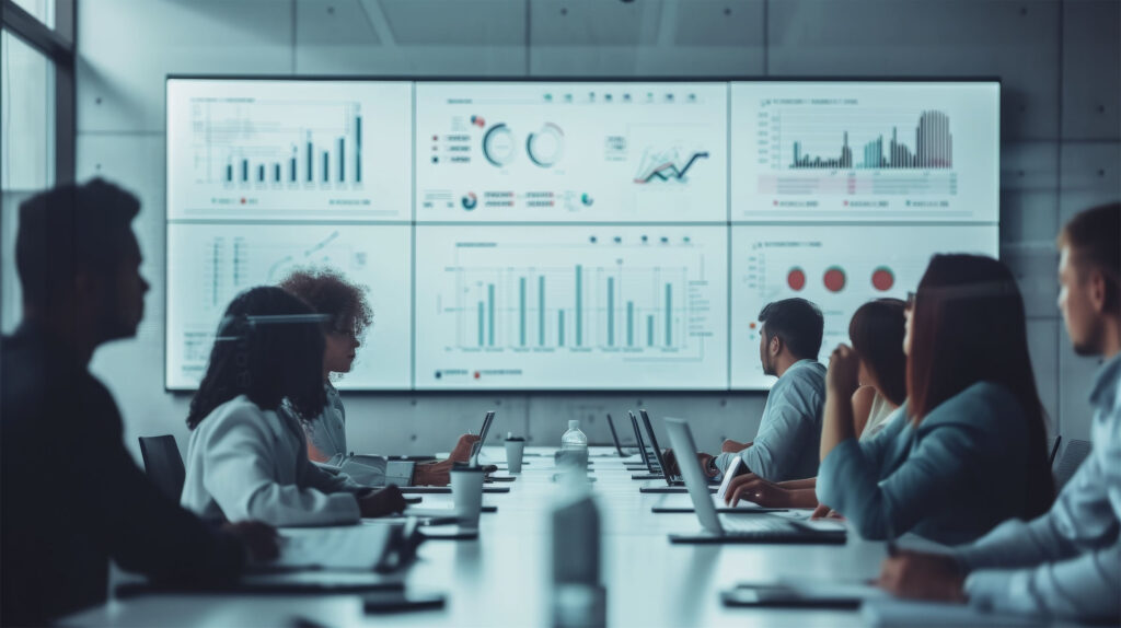 People discussing data People discussing data